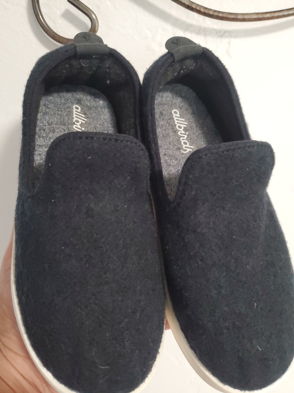 allbirds Kids Slip-On Sneakers in Black and White